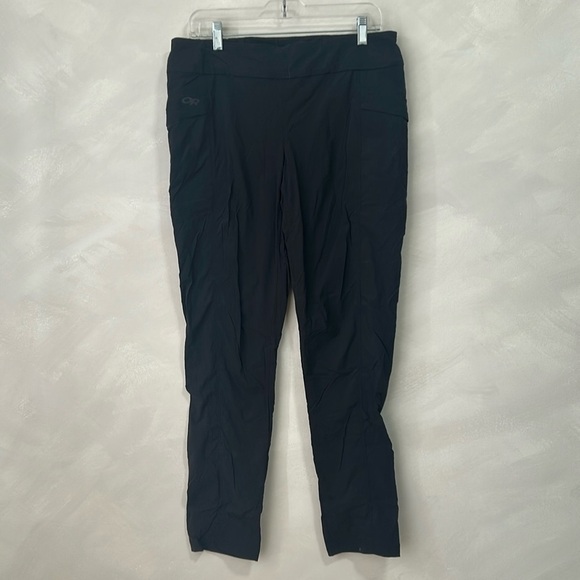 Outdoor Research size 10 Black hiking pants pull-on drawstring deep pockets - Picture 1 of 8